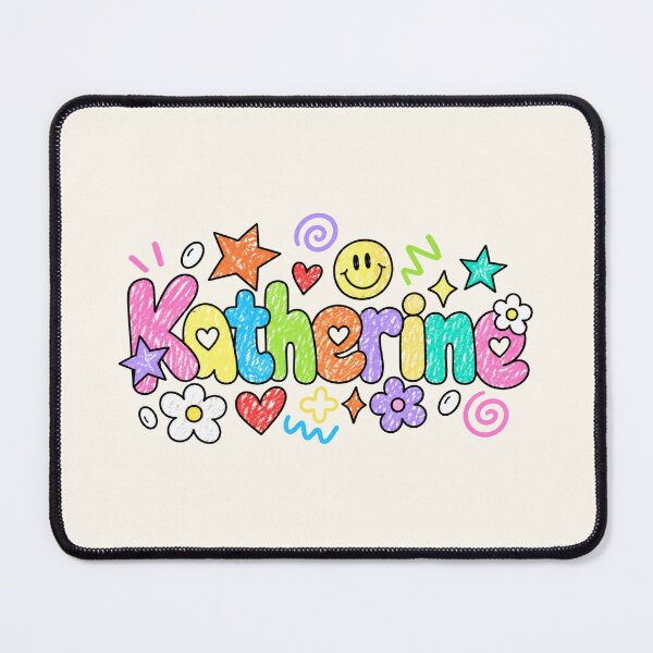 Item preview, Katherine Colorful Doodle Name Art – Cute Retro Crayon Style designed and sold by looplandger.