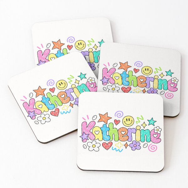 Item preview, Katherine Colorful Doodle Name Art – Cute Retro Crayon Style designed and sold by looplandger.