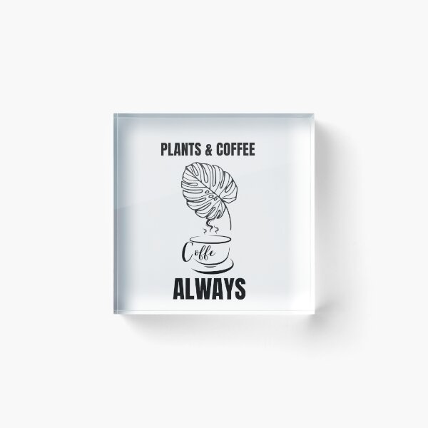 Item preview, Plants and Coffee Always sau Minimalist Coffee & Monstera Line Art designed and sold by CreativeOlga.