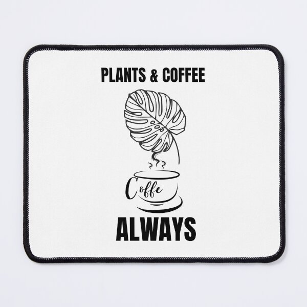 Item preview, Plants and Coffee Always sau Minimalist Coffee & Monstera Line Art designed and sold by CreativeOlga.