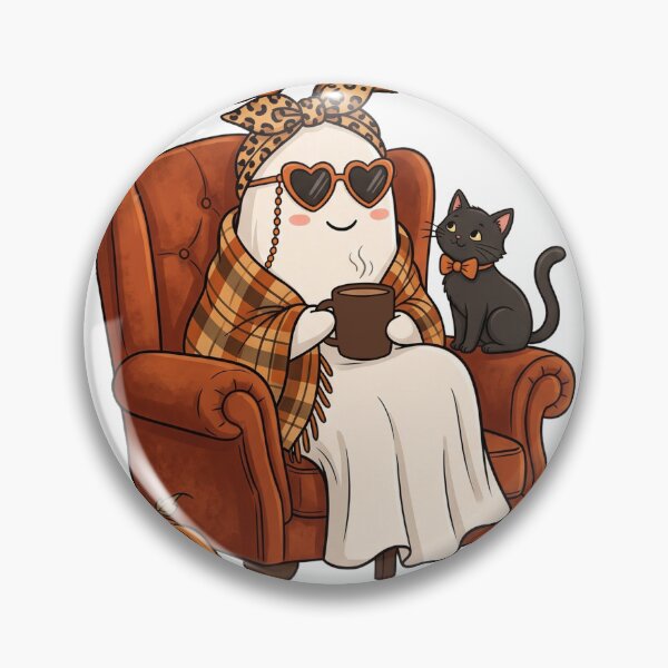 Item preview, Spooky Cat Mom Ghost Cute Halloween Art    designed and sold by CreativeCrest.