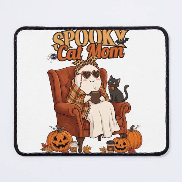 Item preview, Spooky Cat Mom Ghost Cute Halloween Art    designed and sold by CreativeCrest.
