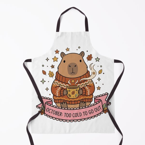 Item preview, October Too Cold To Go Out Cute Capybara Sweater Art designed and sold by Fine-Arts-Lab.