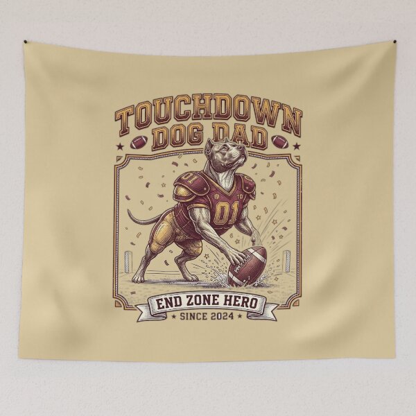 Item preview, Touchdown Dog Dad Funny Football Dog designed and sold by FurRealStudioCo.