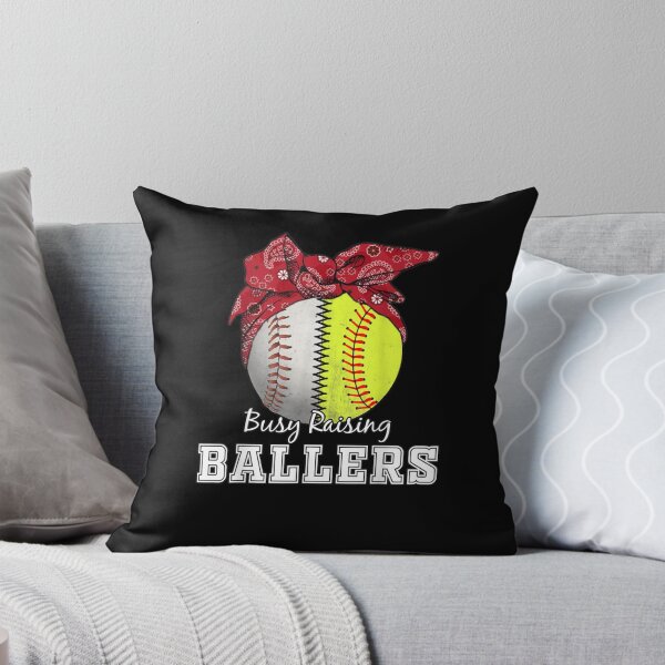 Item preview, Busy Raising Ballers Softball Mom designed and sold by WilfRedokry-21.