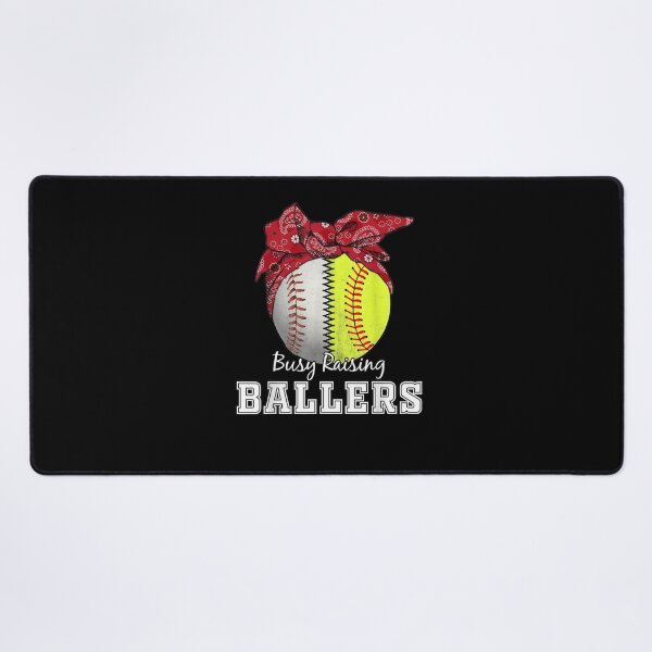 Item preview, Busy Raising Ballers Softball Mom designed and sold by WilfRedokry-21.