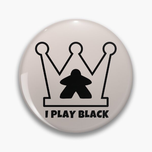 Item preview, Black Meeple - I Play Black designed and sold by Sky-99.