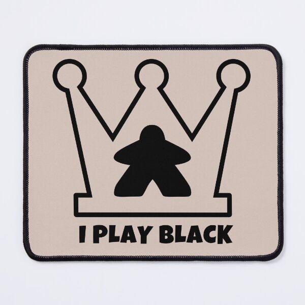 Item preview, Black Meeple - I Play Black designed and sold by Sky-99.