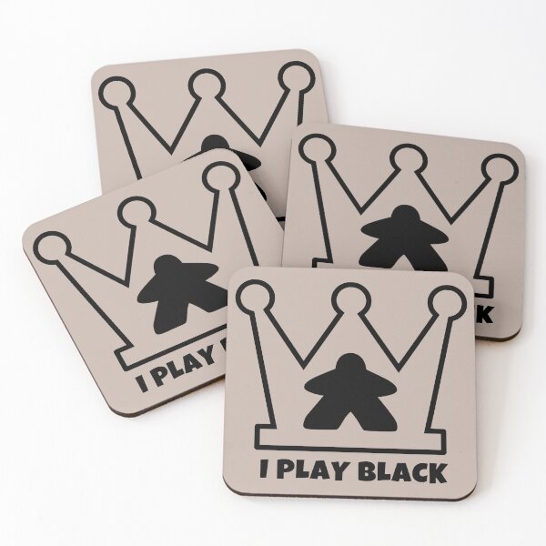 Item preview, Black Meeple - I Play Black designed and sold by Sky-99.