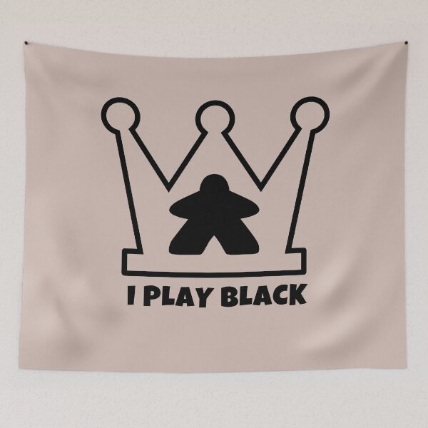 Item preview, Black Meeple - I Play Black designed and sold by Sky-99.