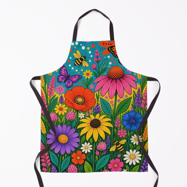 Item preview, Vibrant Pop Folk Art Flower Meadow Wall Art designed and sold by Nexus Space.