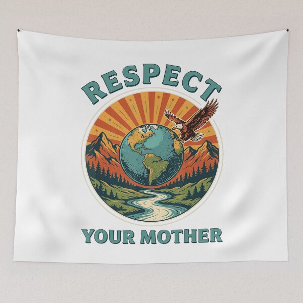 Item preview, Respect Your Mother Earth Day Retro Nature designed and sold by NoeValdric.