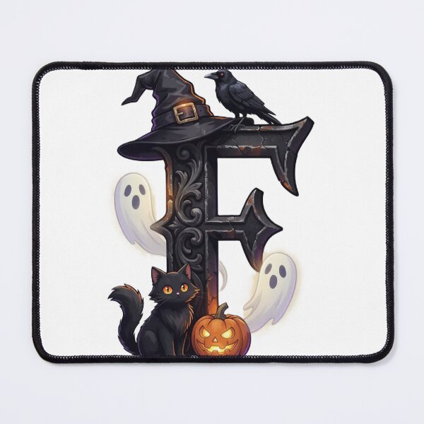 Item preview, Halloween Gothic Letter F Spooky Witch Monogram designed and sold by Mido-artister.