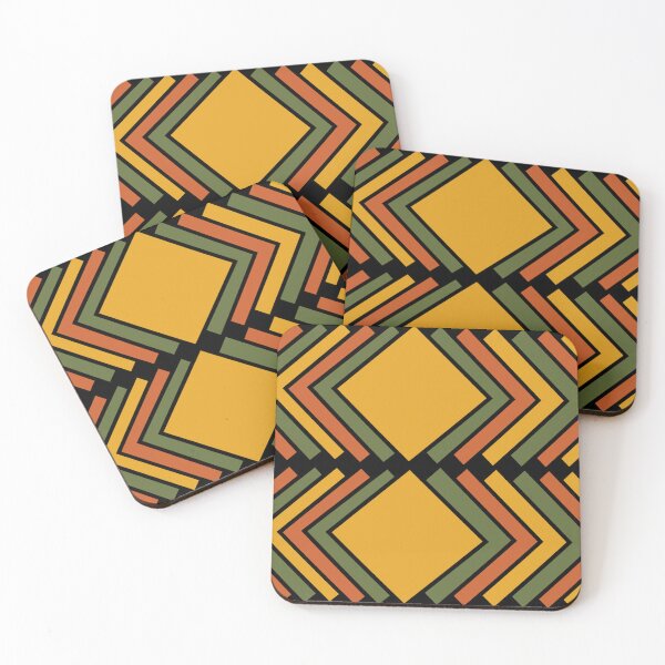 Item preview, Retro Earth Toned Geometric Chevron Pattern designed and sold by IammeemmaI.