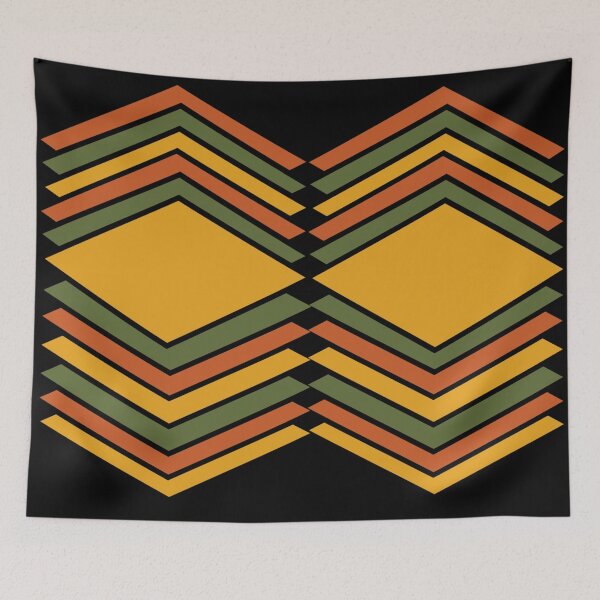Item preview, Retro Earth Toned Geometric Chevron Pattern designed and sold by IammeemmaI.