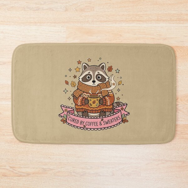 Item preview, Cured By Coffee And Sweaters Cute Raccoon Art designed and sold by Fine-Arts-Lab.