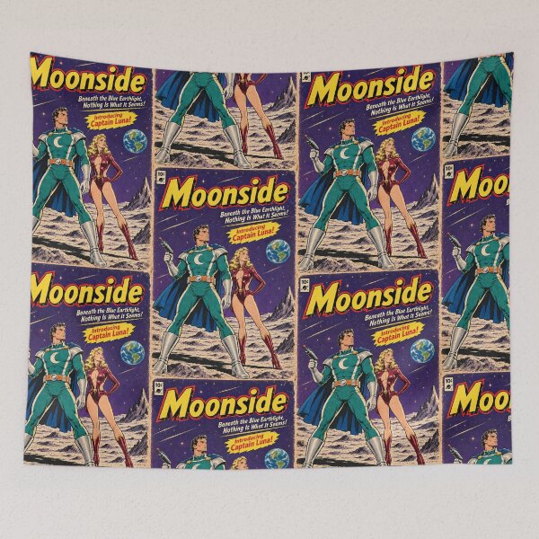 Item preview, Moonside No.1 Captain Luna Retro 1950s Pulp Sci-Fi Comic Book Cover Art designed and sold by SammyMorry.