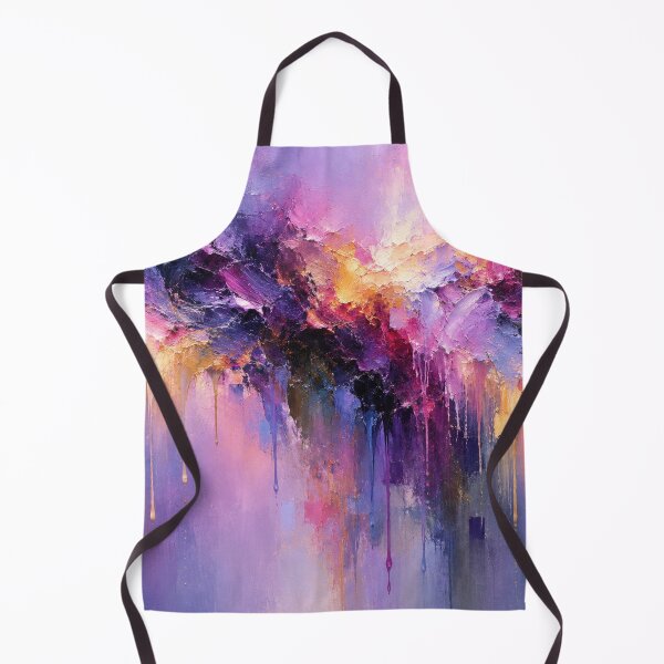 Item preview, Celestial Euphoria | Vibrant Purple & Gold Impasto Abstract designed and sold by Joey Santiago.