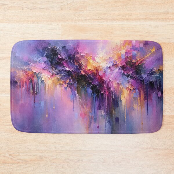 Item preview, Celestial Euphoria | Vibrant Purple & Gold Impasto Abstract designed and sold by Joey Santiago.