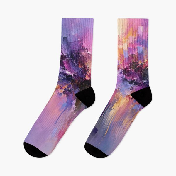 Item preview, Celestial Euphoria | Vibrant Purple & Gold Impasto Abstract designed and sold by Joey Santiago.