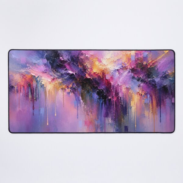 Item preview, Celestial Euphoria | Vibrant Purple & Gold Impasto Abstract designed and sold by Joey Santiago.