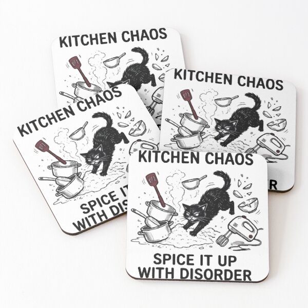 Item preview, Kitchen Chaos Spicing It Up With Disorder Funny Cat Design designed and sold by HappyHarmony40.