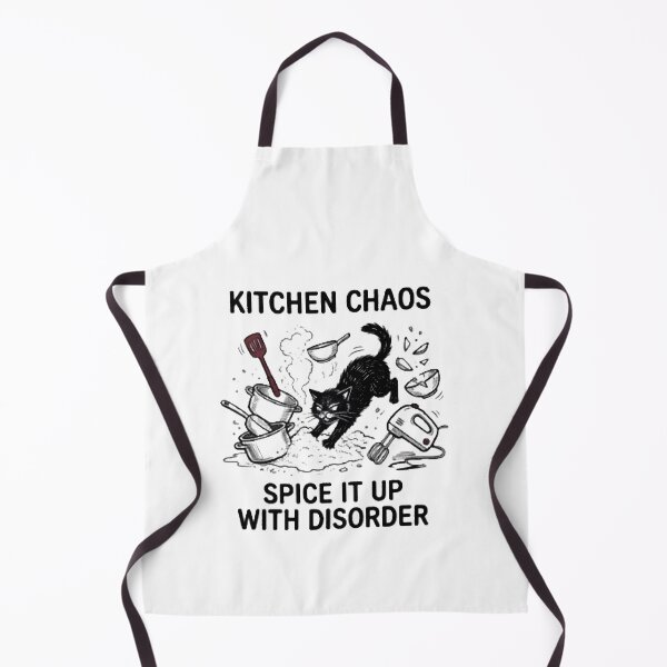 Item preview, Kitchen Chaos Spicing It Up With Disorder Funny Cat Design designed and sold by HappyHarmony40.