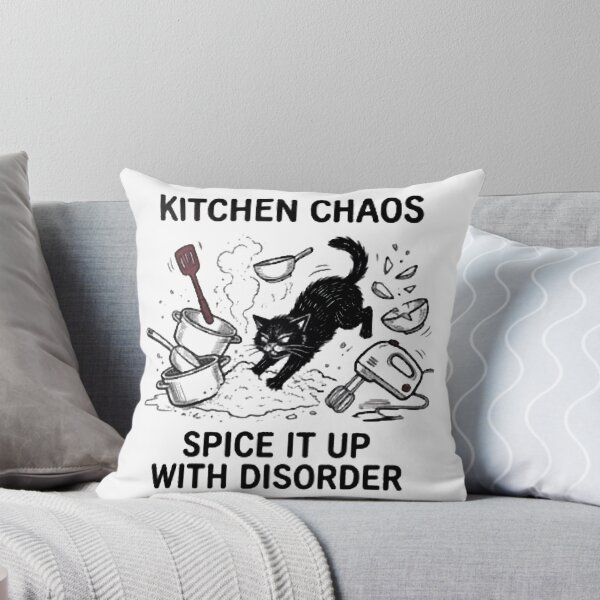 Item preview, Kitchen Chaos Spicing It Up With Disorder Funny Cat Design designed and sold by HappyHarmony40.