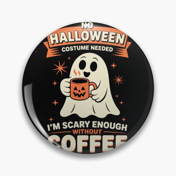 Item preview, NO HALLOWEEN COSTUME NEEDED I'M SCARY ENOUGH WITHOUT COFFEE designed and sold by jkrphoto.