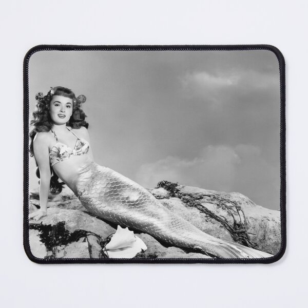Item preview, Neptune's Other Daughter, Miranda, Princess of the Seas funny vintage black and white photographic art print designed and sold by Astrid Arkhangelsky.