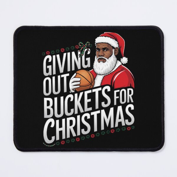 Item preview, Giving Out Buckets For Christmas Basketball Santa Art designed and sold by InGame Basketball.