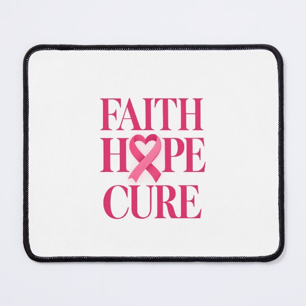 Item preview, Faith Hope Cure Pink Ribbon Breast Cancer Heart designed and sold by UniversPlant | Blooming with Hope.
