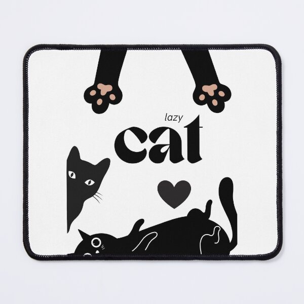 Item preview, Lazy cat silhouette cute black cat ıllustration designed and sold by esmadesigns.