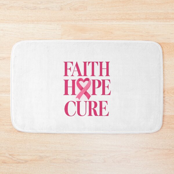 Item preview, Faith Hope Cure Pink Ribbon Breast Cancer Heart designed and sold by UniversPlant | Blooming with Hope.