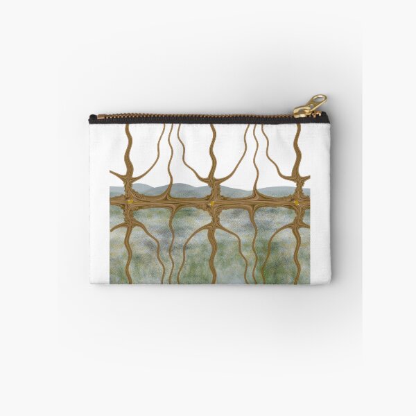 Item preview, Wavy Brown Roots Fence Moss Lake Landscape designed and sold by MigWhimsy.