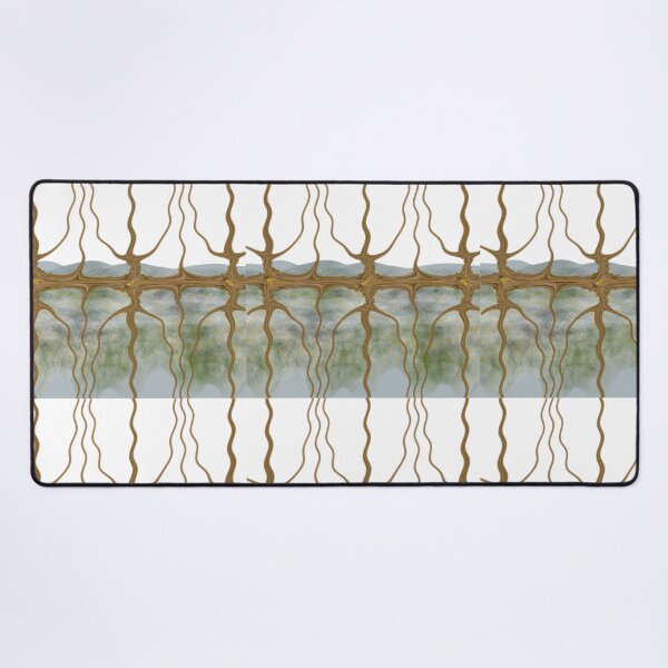 Item preview, Wavy Brown Roots Fence Moss Lake Landscape designed and sold by MigWhimsy.
