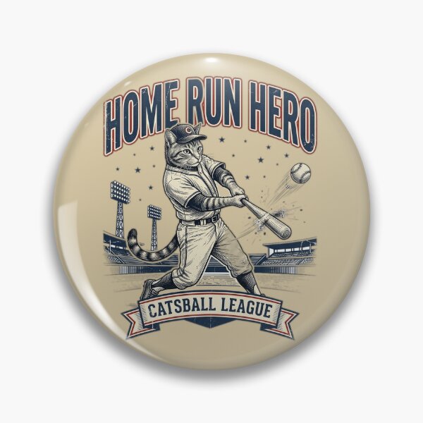 Item preview, Home Run Hero Funny Baseball Cat designed and sold by FurRealStudioCo.