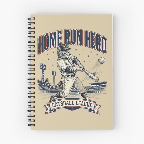Item preview, Home Run Hero Funny Baseball Cat designed and sold by FurRealStudioCo.