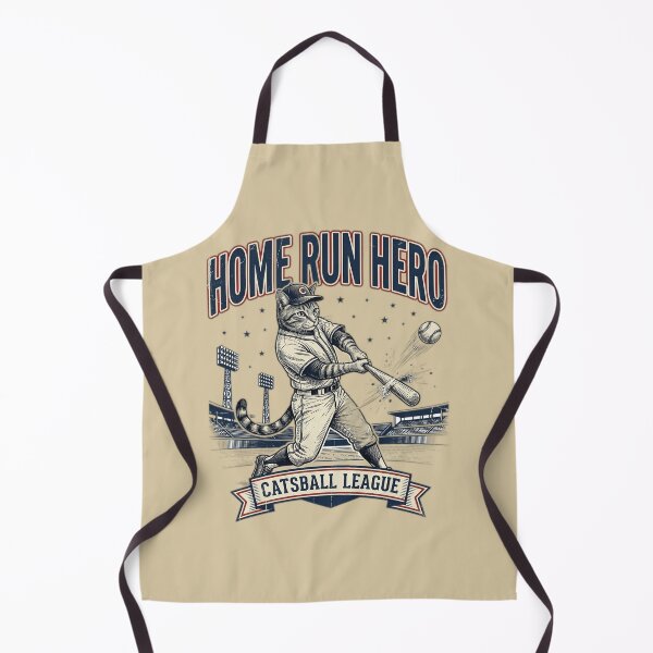 Item preview, Home Run Hero Funny Baseball Cat designed and sold by FurRealStudioCo.