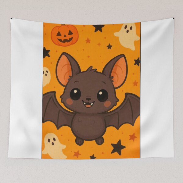 Item preview, Cute Kawaii Halloween Bat With Pumpkin Ghosts designed and sold by NNCollection.