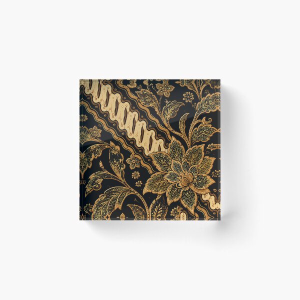 Item preview, Golden Batik Floral Phone Case | Elegant Indonesian Batik Pattern | Black and Gold Exotic Flower Design designed and sold by maseno.