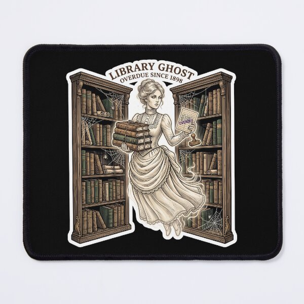 Item preview, Library Ghost, Overdue Since 1898 — Dark Academia designed and sold by TheCalmEdit.