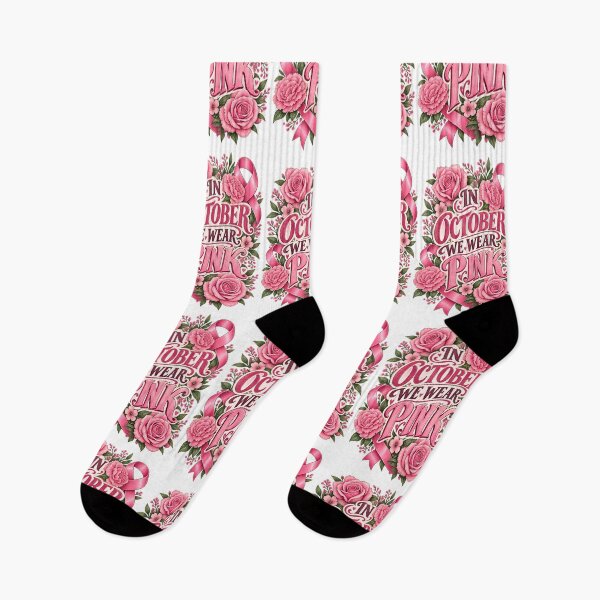 Item preview, In October We Wear Pink Ribbon Breast Cancer Awareness designed and sold by UniversPlant | Blooming with Hope.