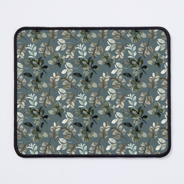 Item preview, Muted Grey Green Background Eucalyptus and Botanical Leaves Seamless Pattern designed and sold by Jyoti Digital Artist.