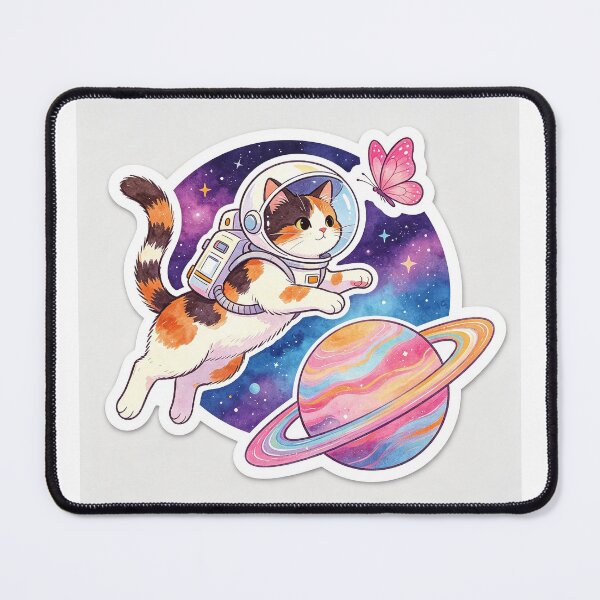 Item preview, Copper cat near the ring planet designed and sold by pin-upgirls9.