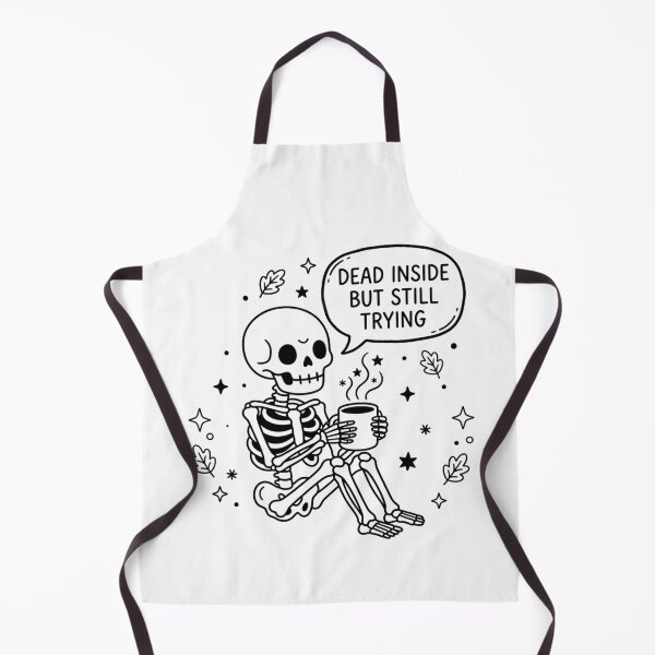 Item preview, Dead Inside But Still Trying Skeleton Coffee Art designed and sold by Fine-Arts-Lab.