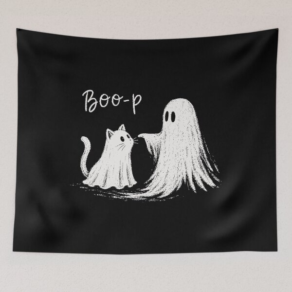 Item preview, Cat - Ghost Cat - Boo-P Ghost Cat - Ghost Cat Halloween - Cute Spooky Ghost - Halloween Black Cat & Ghost designed and sold by Ibrahimott.