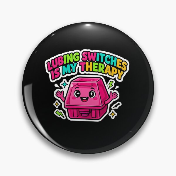 Item preview,  Lubing Switches Is My Therapy | Mechanical Keyboard Y2K Sticker designed and sold by Barkashow.