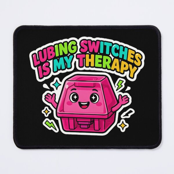 Item preview,  Lubing Switches Is My Therapy | Mechanical Keyboard Y2K Sticker designed and sold by Barkashow.