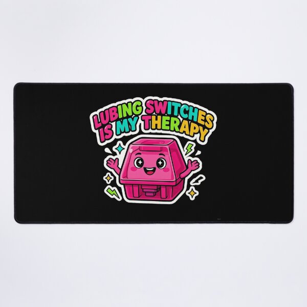 Item preview, Lubing Switches Is My Therapy | Mechanical Keyboard Y2K Sticker designed and sold by Barkashow.